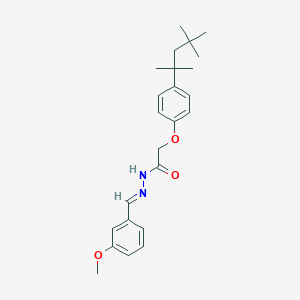 molecular formula C24H32N2O3 B5613065 N'-(3-methoxybenzylidene)-2-[4-(1,1,3,3-tetramethylbutyl)phenoxy]acetohydrazide 