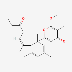 2-methoxy-3,5-dimethyl-6-[1,3,5-trimethyl-6-[(Z)-4-methyl-5-oxohept-2-en-2-yl]cyclohexa-2,4-dien-1-yl]pyran-4-one