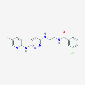3-chloro-N-[2-({6-[(5-methyl-2-pyridinyl)amino]-3-pyridazinyl}amino)ethyl]benzamide