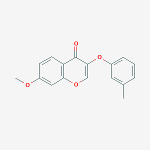 molecular formula C17H14O4 B5613151 7-methoxy-3-(3-methylphenoxy)-4H-chromen-4-one 