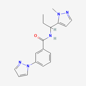 N-[1-(1-methyl-1H-pyrazol-5-yl)propyl]-3-(1H-pyrazol-1-yl)benzamide