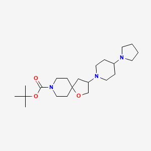 tert-butyl 3-[4-(1-pyrrolidinyl)-1-piperidinyl]-1-oxa-8-azaspiro[4.5]decane-8-carboxylate