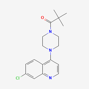7-chloro-4-[4-(2,2-dimethylpropanoyl)-1-piperazinyl]quinoline