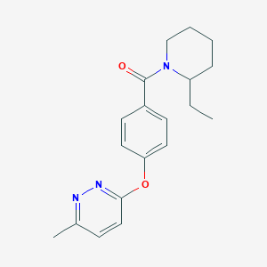 3-{4-[(2-ethyl-1-piperidinyl)carbonyl]phenoxy}-6-methylpyridazine