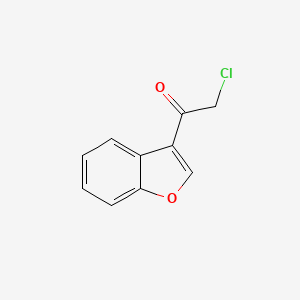 molecular formula C10H7ClO2 B561325 1-(Benzofuran-3-yl)-2-chloroethanone CAS No. 102878-09-1