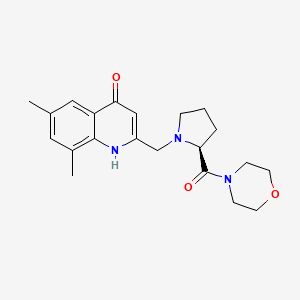 6,8-dimethyl-2-{[(2S)-2-(morpholin-4-ylcarbonyl)pyrrolidin-1-yl]methyl}quinolin-4-ol