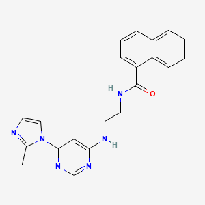 N-(2-{[6-(2-methyl-1H-imidazol-1-yl)-4-pyrimidinyl]amino}ethyl)-1-naphthamide