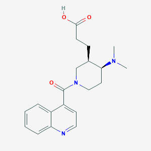 3-[(3R*,4S*)-4-(dimethylamino)-1-(quinolin-4-ylcarbonyl)piperidin-3-yl]propanoic acid