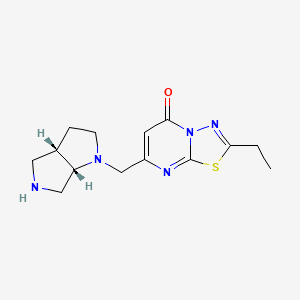 2-ethyl-7-[rel-(3aS,6aS)-hexahydropyrrolo[3,4-b]pyrrol-1(2H)-ylmethyl]-5H-[1,3,4]thiadiazolo[3,2-a]pyrimidin-5-one dihydrochloride