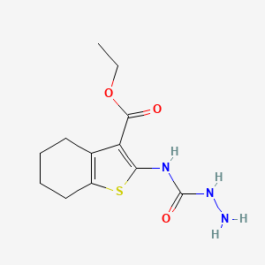 molecular formula C12H17N3O3S B5613305 ethyl 2-[(hydrazinocarbonyl)amino]-4,5,6,7-tetrahydro-1-benzothiophene-3-carboxylate 
