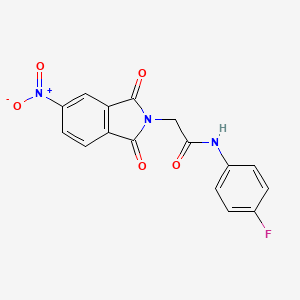 molecular formula C16H10FN3O5 B5613309 N-(4-FLUOROPHENYL)-2-(5-NITRO-1,3-DIOXO-2,3-DIHYDRO-1H-ISOINDOL-2-YL)ACETAMIDE 