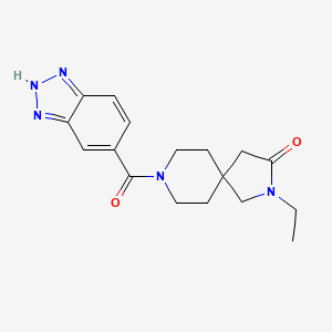 molecular formula C17H21N5O2 B5613314 8-(1H-1,2,3-benzotriazol-5-ylcarbonyl)-2-ethyl-2,8-diazaspiro[4.5]decan-3-one 