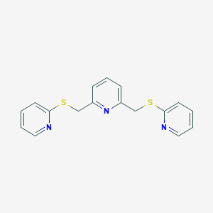 molecular formula C17H15N3S2 B5613322 2,6-bis[(2-pyridinylthio)methyl]pyridine 