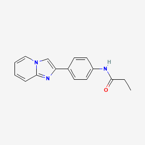 molecular formula C16H15N3O B5613335 N-(4-imidazo[1,2-a]pyridin-2-ylphenyl)propanamide 