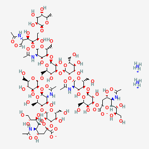 molecular formula C90H154N8O66 B561335 A2F N-Glycan CAS No. 108341-22-6