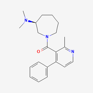 molecular formula C21H27N3O B5613367 (3S)-N,N-dimethyl-1-[(2-methyl-4-phenylpyridin-3-yl)carbonyl]azepan-3-amine 