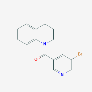 molecular formula C15H13BrN2O B5613372 1-[(5-bromo-3-pyridinyl)carbonyl]-1,2,3,4-tetrahydroquinoline 