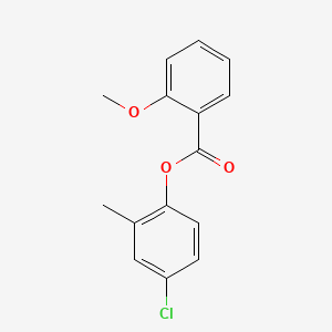 molecular formula C15H13ClO3 B5613399 4-chloro-2-methylphenyl 2-methoxybenzoate 