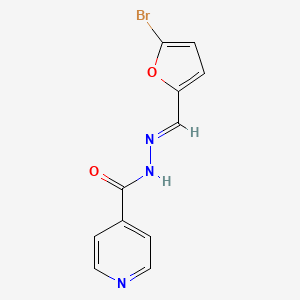 molecular formula C11H8BrN3O2 B5613459 N'-[(5-bromo-2-furyl)methylene]isonicotinohydrazide 