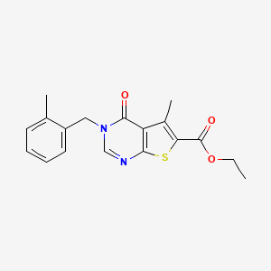 ethyl 5-methyl-3-(2-methylbenzyl)-4-oxo-3,4-dihydrothieno[2,3-d]pyrimidine-6-carboxylate