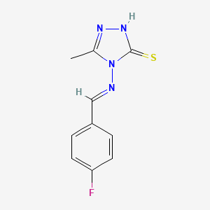 4-[(4-fluorobenzylidene)amino]-5-methyl-4H-1,2,4-triazole-3-thiol