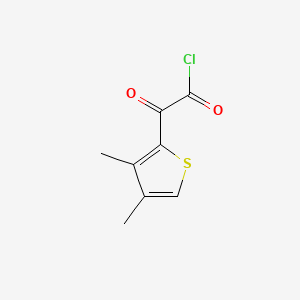 molecular formula C8H7ClO2S B561355 (3,4-Dimethylthiophen-2-yl)(oxo)acetyl chloride CAS No. 107748-11-8
