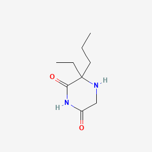 molecular formula C9H16N2O2 B561361 3-Ethyl-3-propylpiperazine-2,6-dione CAS No. 102154-07-4