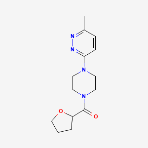 molecular formula C14H20N4O2 B5613617 3-methyl-6-[4-(tetrahydro-2-furanylcarbonyl)-1-piperazinyl]pyridazine 