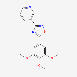 molecular formula C16H15N3O4 B5613629 3-[5-(3,4,5-trimethoxyphenyl)-1,2,4-oxadiazol-3-yl]pyridine 