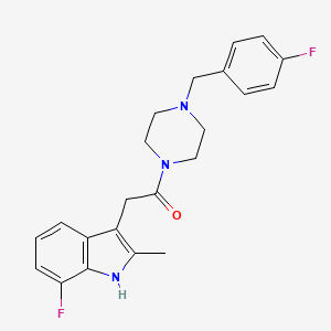 7-fluoro-3-{2-[4-(4-fluorobenzyl)-1-piperazinyl]-2-oxoethyl}-2-methyl-1H-indole