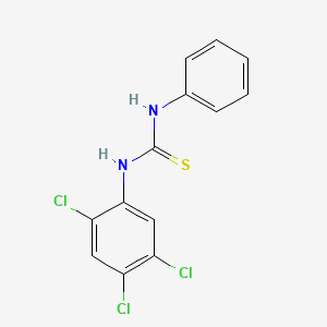 molecular formula C13H9Cl3N2S B5613643 N-phenyl-N'-(2,4,5-trichlorophenyl)thiourea 