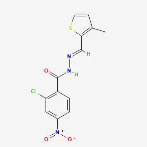 2-chloro-N'-[(3-methyl-2-thienyl)methylene]-4-nitrobenzohydrazide