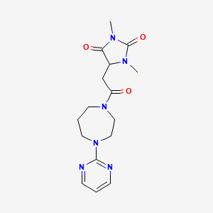 1,3-dimethyl-5-{2-oxo-2-[4-(2-pyrimidinyl)-1,4-diazepan-1-yl]ethyl}-2,4-imidazolidinedione