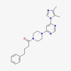 4-(4,5-dimethyl-1H-imidazol-1-yl)-6-[4-(4-phenylbutanoyl)-1-piperazinyl]pyrimidine