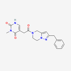 5-[2-(2-benzyl-6,7-dihydropyrazolo[1,5-a]pyrazin-5(4H)-yl)-2-oxoethyl]-3-methylpyrimidine-2,4(1H,3H)-dione