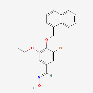 molecular formula C20H18BrNO3 B5613726 3-bromo-5-ethoxy-4-(1-naphthylmethoxy)benzaldehyde oxime 