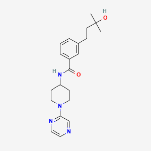 3-(3-hydroxy-3-methylbutyl)-N-[1-(2-pyrazinyl)-4-piperidinyl]benzamide