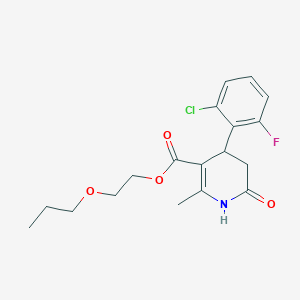 2-propoxyethyl 4-(2-chloro-6-fluorophenyl)-2-methyl-6-oxo-1,4,5,6-tetrahydro-3-pyridinecarboxylate