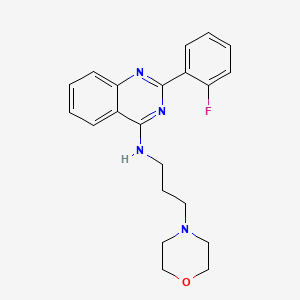 molecular formula C21H23FN4O B5613747 2-(2-fluorophenyl)-N-[3-(4-morpholinyl)propyl]-4-quinazolinamine 