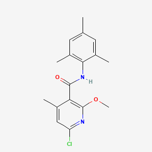 molecular formula C17H19ClN2O2 B5613761 6-chloro-N-mesityl-2-methoxy-4-methylnicotinamide 
