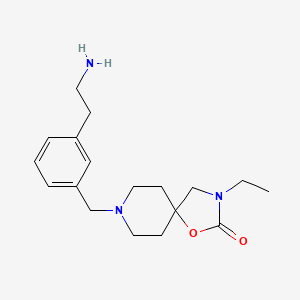 molecular formula C18H27N3O2 B5613776 8-[3-(2-aminoethyl)benzyl]-3-ethyl-1-oxa-3,8-diazaspiro[4.5]decan-2-one dihydrochloride 