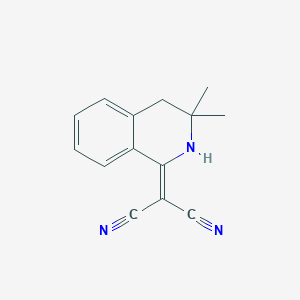 molecular formula C14H13N3 B5613782 (3,3-dimethyl-3,4-dihydro-1(2H)-isoquinolinylidene)malononitrile CAS No. 5219-85-2