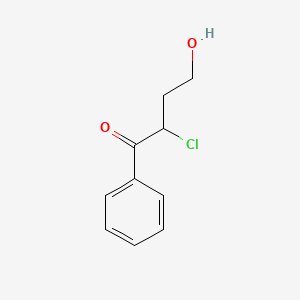 molecular formula C10H11ClO2 B561382 2-Chloro-4-hydroxy-1-phenyl-1-butanone CAS No. 103038-49-9