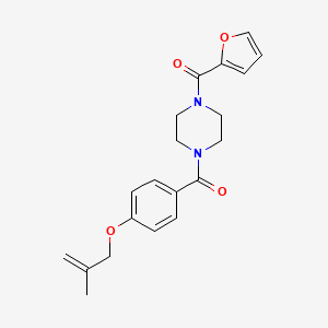 molecular formula C20H22N2O4 B5613830 1-(2-furoyl)-4-{4-[(2-methyl-2-propen-1-yl)oxy]benzoyl}piperazine 