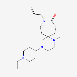 molecular formula C20H36N4O B5613836 9-allyl-4-(1-ethylpiperidin-4-yl)-1-methyl-1,4,9-triazaspiro[5.6]dodecan-10-one 