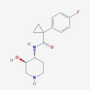 molecular formula C15H19FN2O2 B5613854 1-(4-fluorophenyl)-N-[rel-(3R,4R)-3-hydroxy-4-piperidinyl]cyclopropanecarboxamide hydrochloride 
