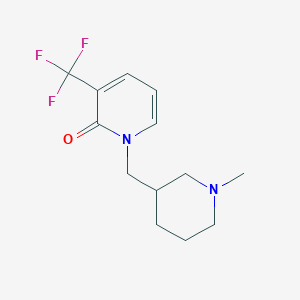molecular formula C13H17F3N2O B5613867 1-[(1-methylpiperidin-3-yl)methyl]-3-(trifluoromethyl)pyridin-2(1H)-one 