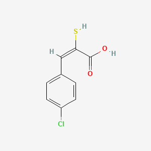molecular formula C9H7ClO2S B5613881 3-(4-chlorophenyl)-2-mercaptoacrylic acid CAS No. 5765-76-4