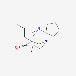 5'-methyl-7'-propyl-1',3'-diazaspiro[cyclopentane-1,2'-tricyclo[3.3.1.1~3,7~]decan]-6'-one
