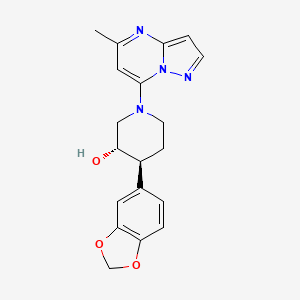 molecular formula C19H20N4O3 B5613913 (3S*,4S*)-4-(1,3-benzodioxol-5-yl)-1-(5-methylpyrazolo[1,5-a]pyrimidin-7-yl)piperidin-3-ol 
